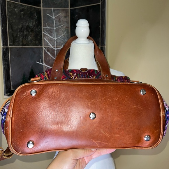 Nena & Co OOAK Convertible Day Bag Crossbody Huipil Leather OG CDB - Picture 11 of 16